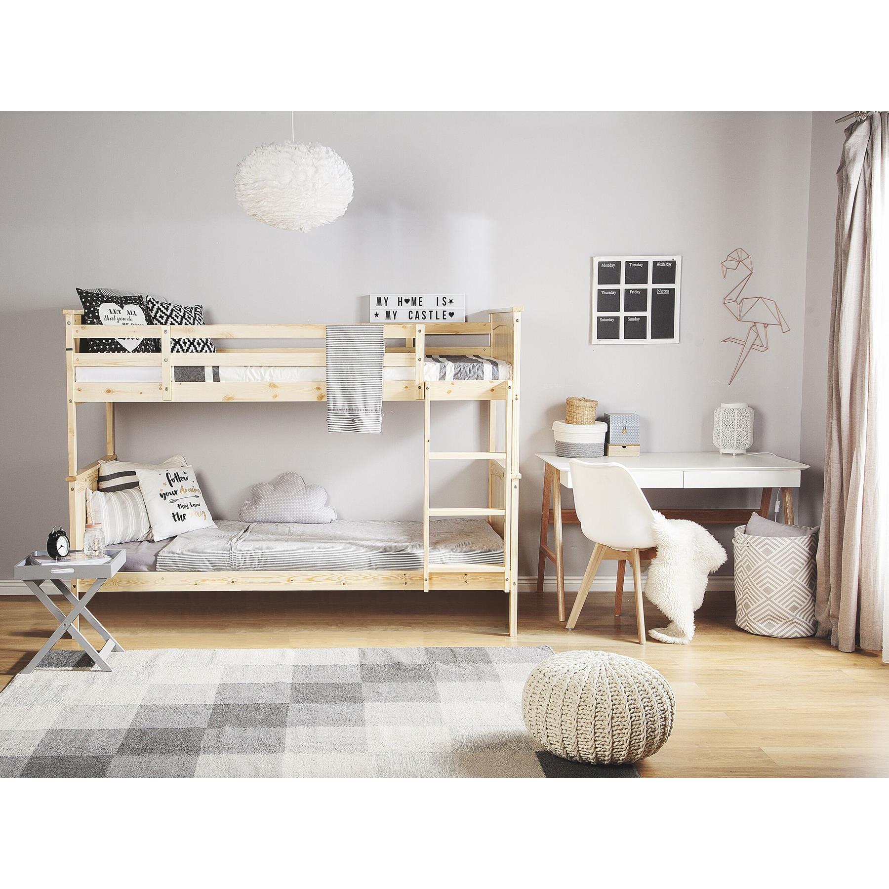 Beliani - ALBON - Stapelbed - Lichte houtkleur - Dennenhout
