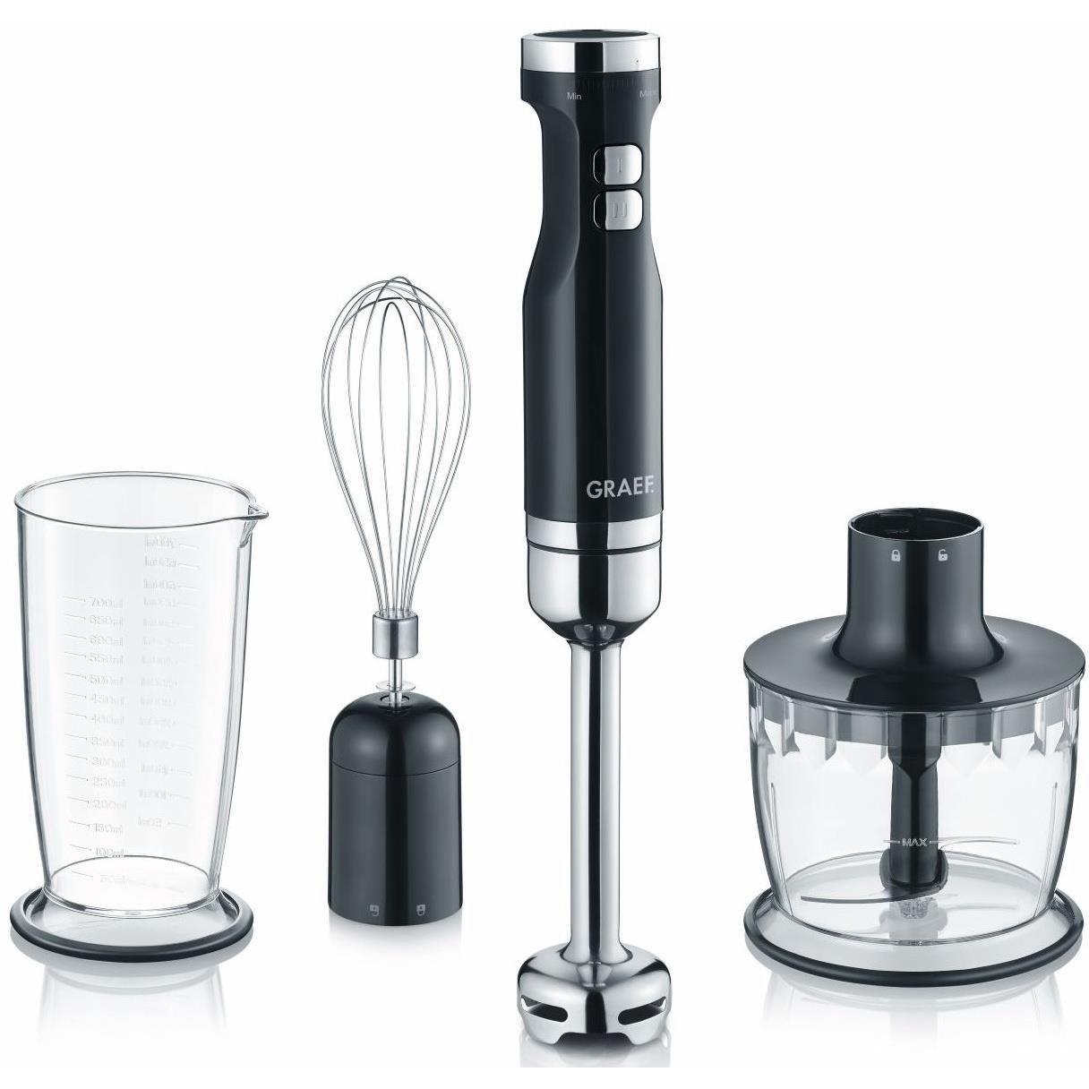 Graef staafmixerset zwart - met turbostand