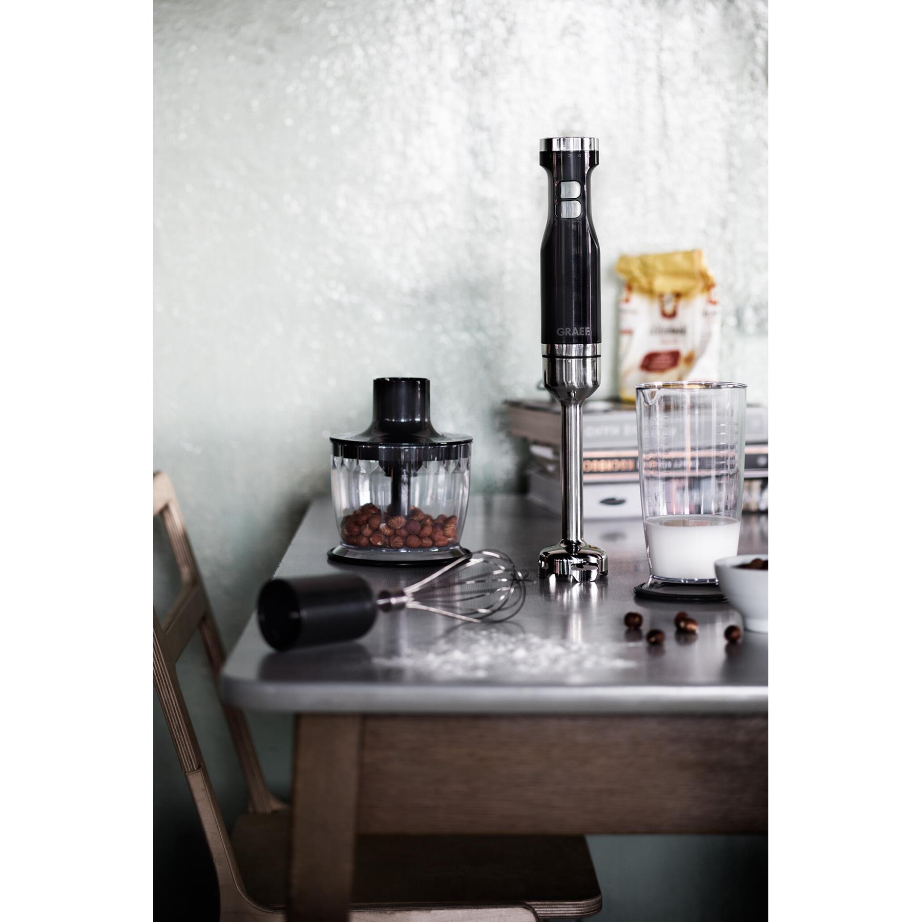 Graef staafmixerset zwart - met turbostand