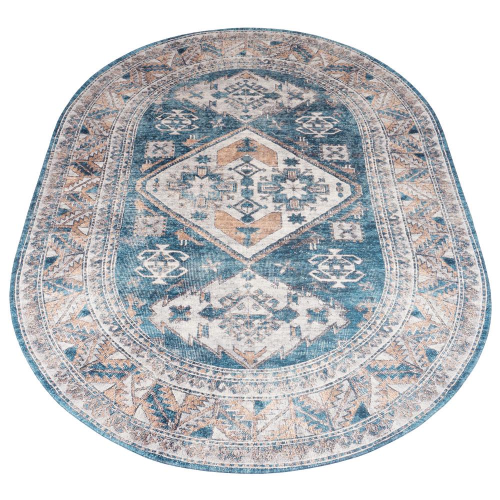Veer Carpets - Vloerkleed Laria Blue 4 - Ovaal 160 x 230 cm