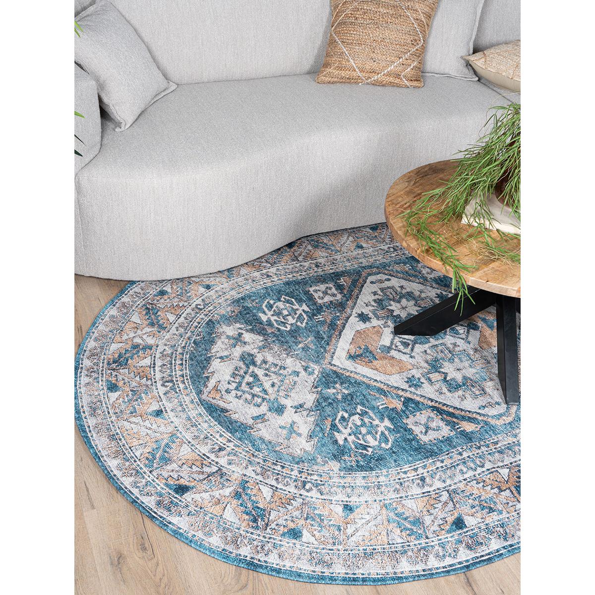Veer Carpets - Vloerkleed Laria Blue 4 - Ovaal 160 x 230 cm