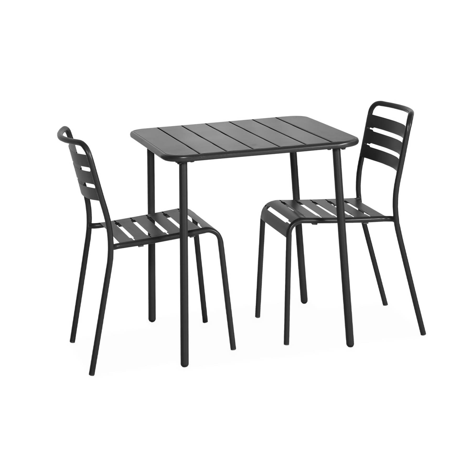 sweeek - 2-zits metalen tuintafel