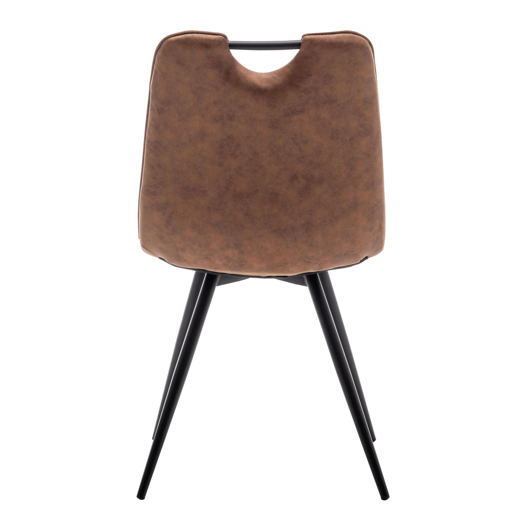 Furnihaus Eetkamerstoel Leon Microvezel Cognac Set van 2
