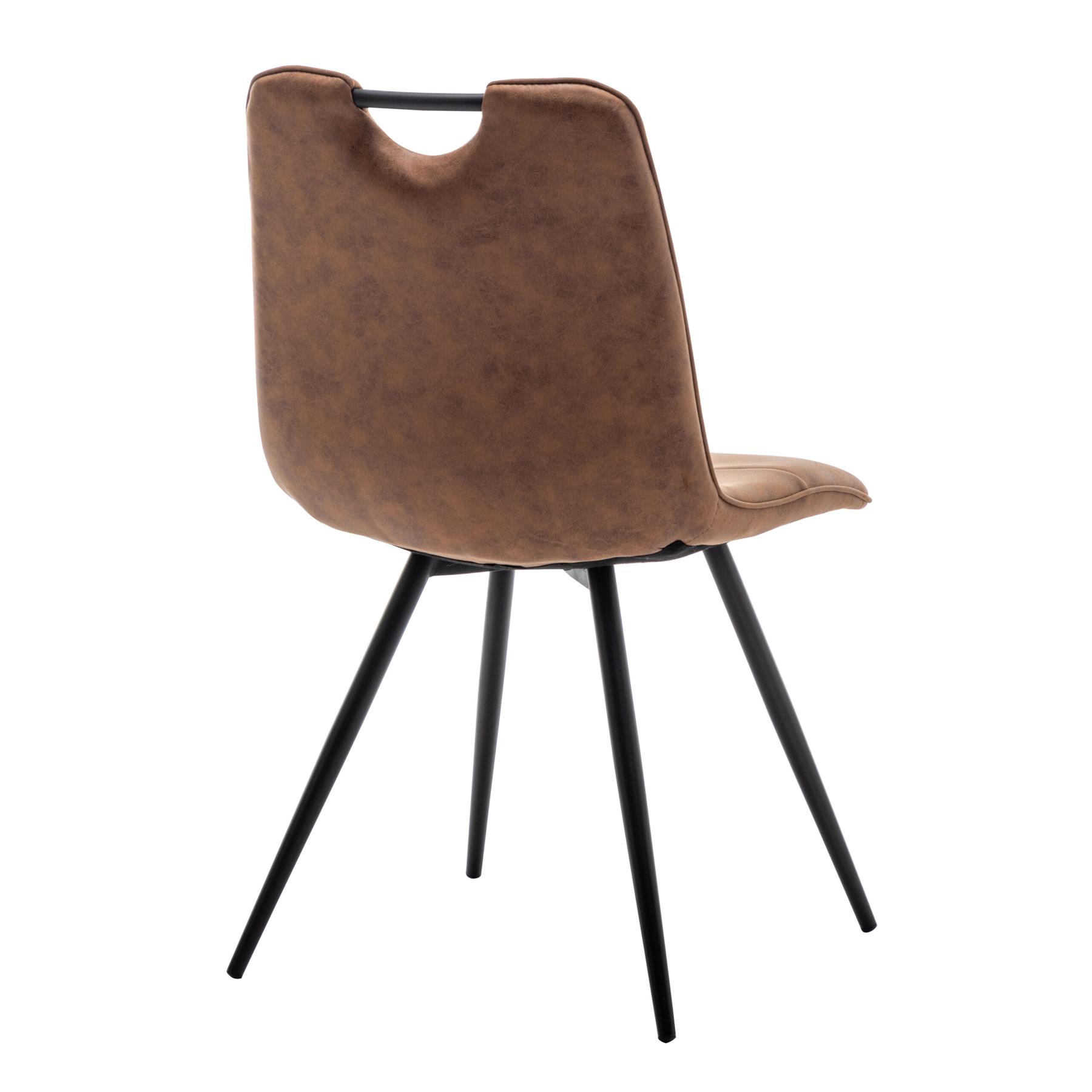 Furnihaus Eetkamerstoel Leon Microvezel Cognac Set van 2