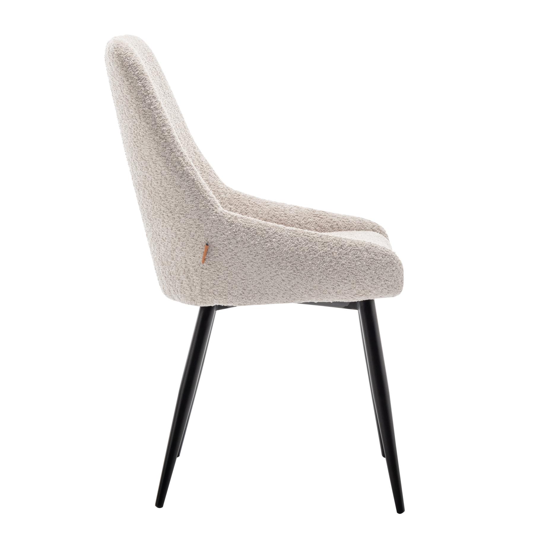 Furnihaus Eetkamerstoel Oscar Boucle Beige Set van 4