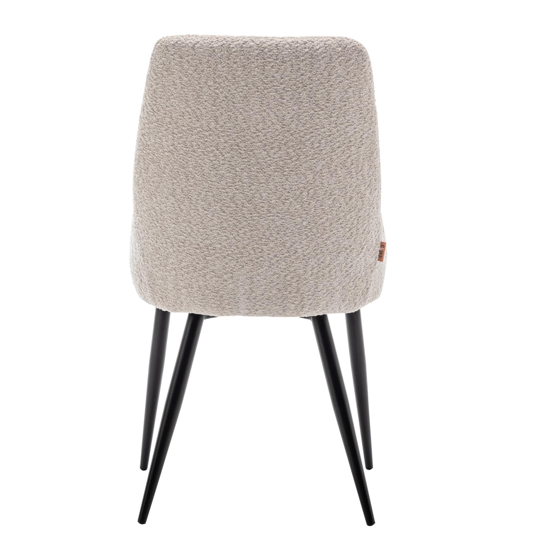 Furnihaus Eetkamerstoel Oscar Boucle Beige Set van 4