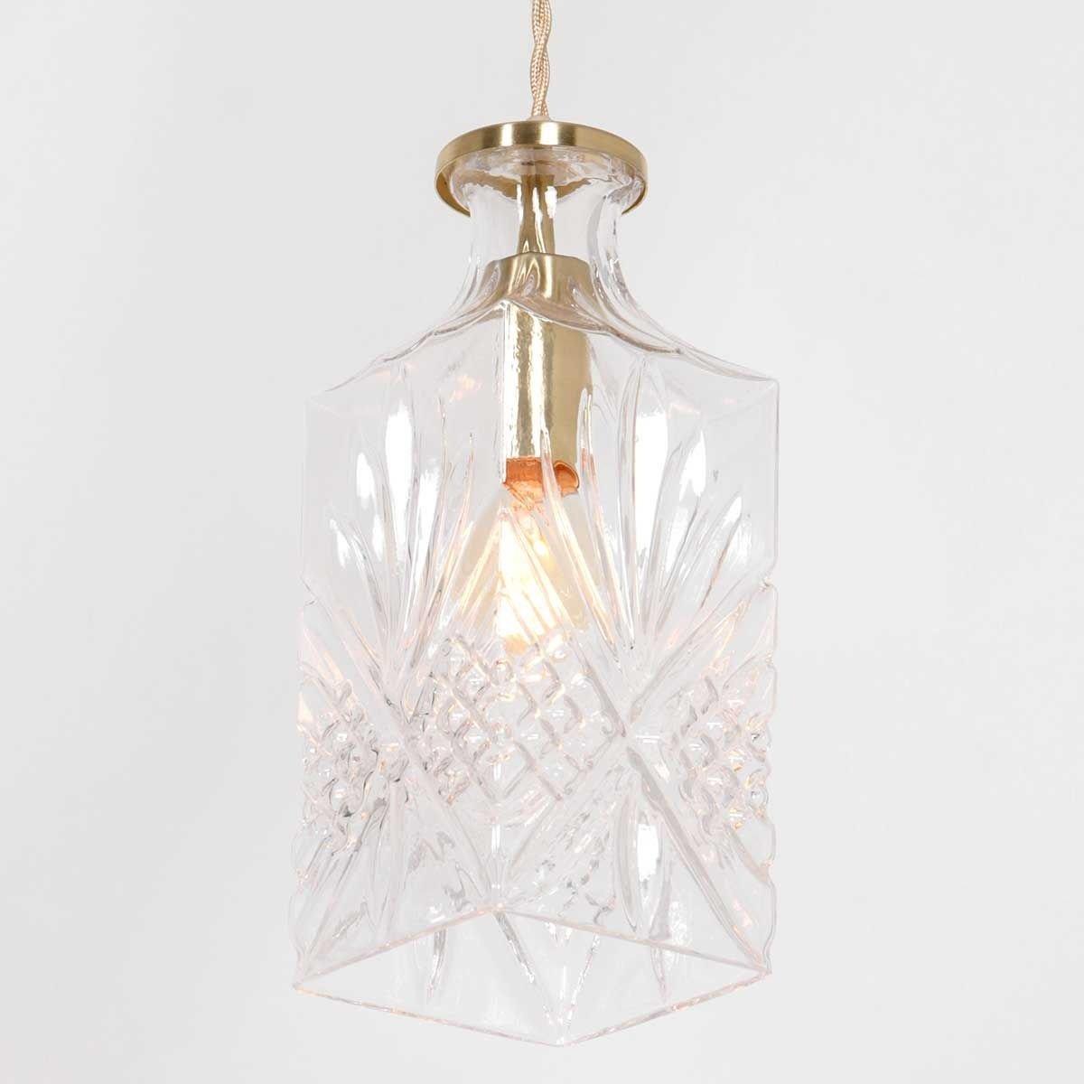 Mexlite Grazio glass hanglamp – E27 (grote fitting) – messing