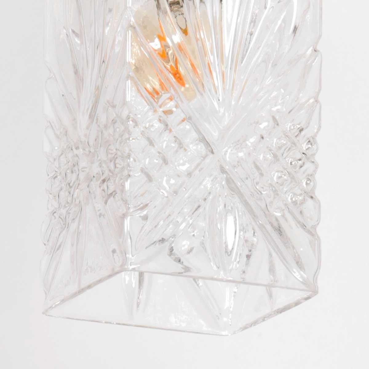 Mexlite Grazio glass hanglamp – E27 (grote fitting) – messing