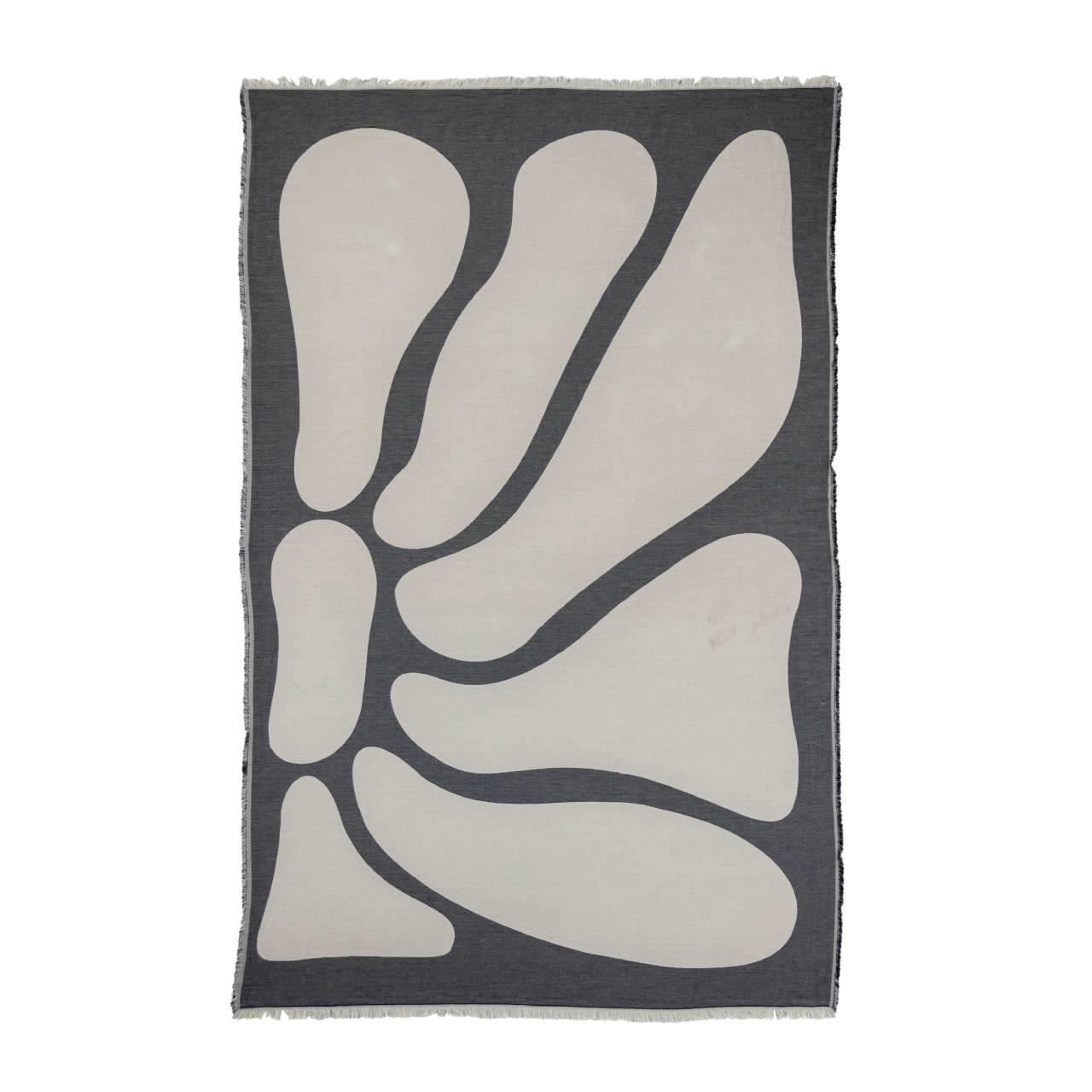 by fonQ Flora Plaid 130 x 200 cm - Zwart