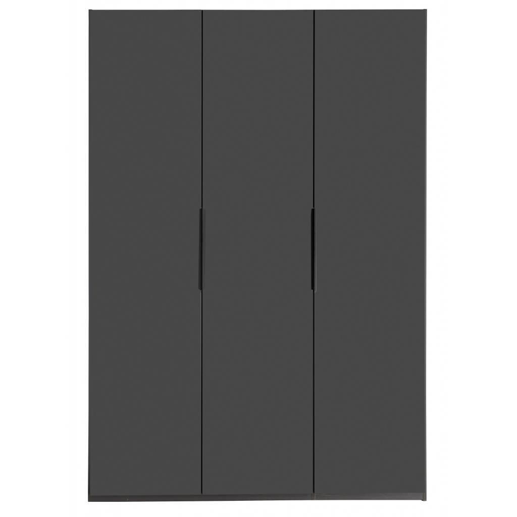 Kledingkast Oss - Antraciet|Grijs|Zwart - Hout