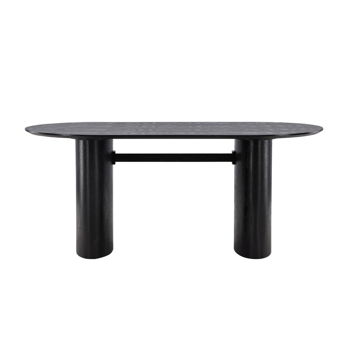 Rebellenclub Bygstad Eetkamertafel - 180 x 90 cm - Zwart