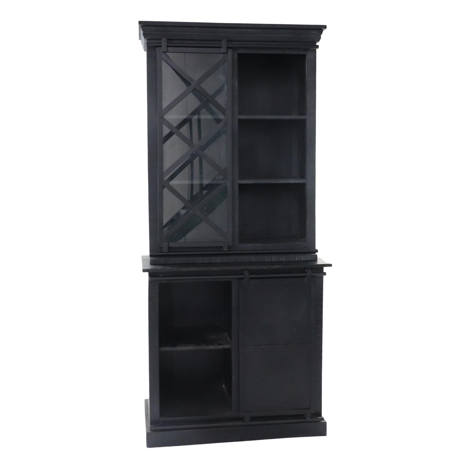 Vtw Living - Opbergkast - Kast - Buffetkast - Zwart - 195 cm hoog