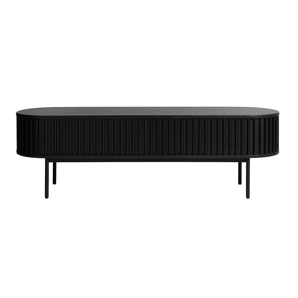 Olivine Redmer Houten TV meubel met Schuifdeuren - B 160 cm - Zwart