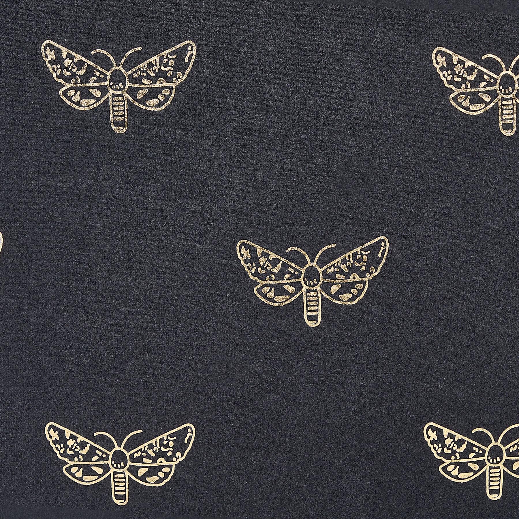 Beliani - YUZURI - Sierkussen set van 2 - Zwart - 45 x 45 cm - Fluweel