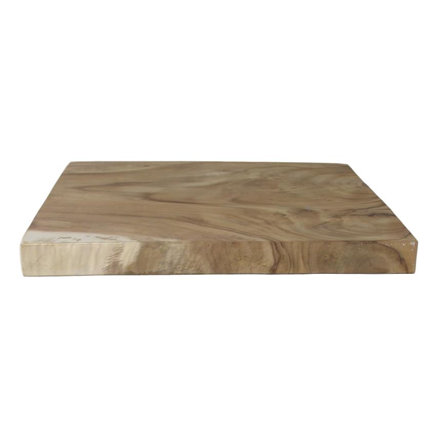 HSM - HSM Collection-Rechthoekig Tafelblad-70x70x6-Naturel-Munggur