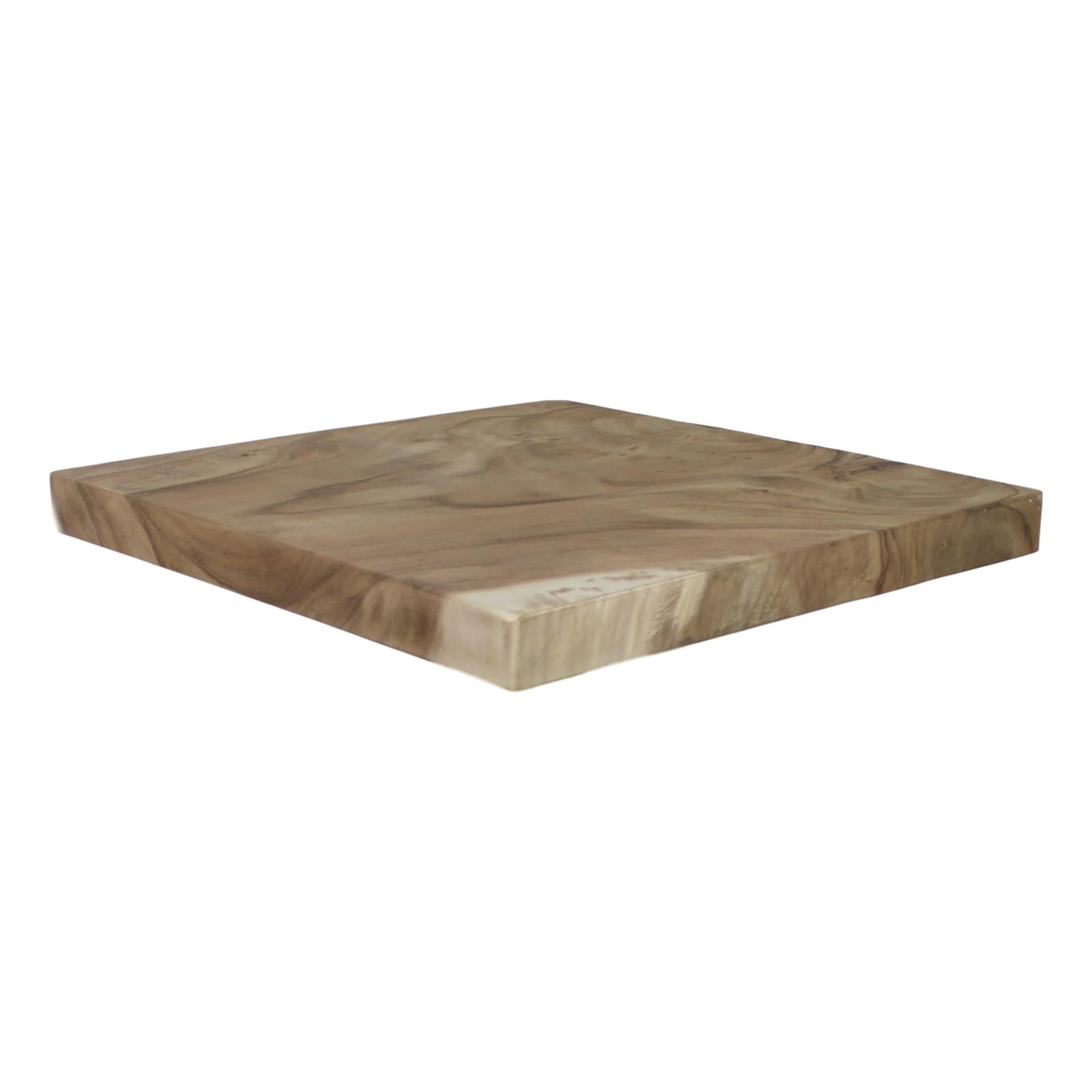 HSM - HSM Collection-Rechthoekig Tafelblad-70x70x6-Naturel-Munggur