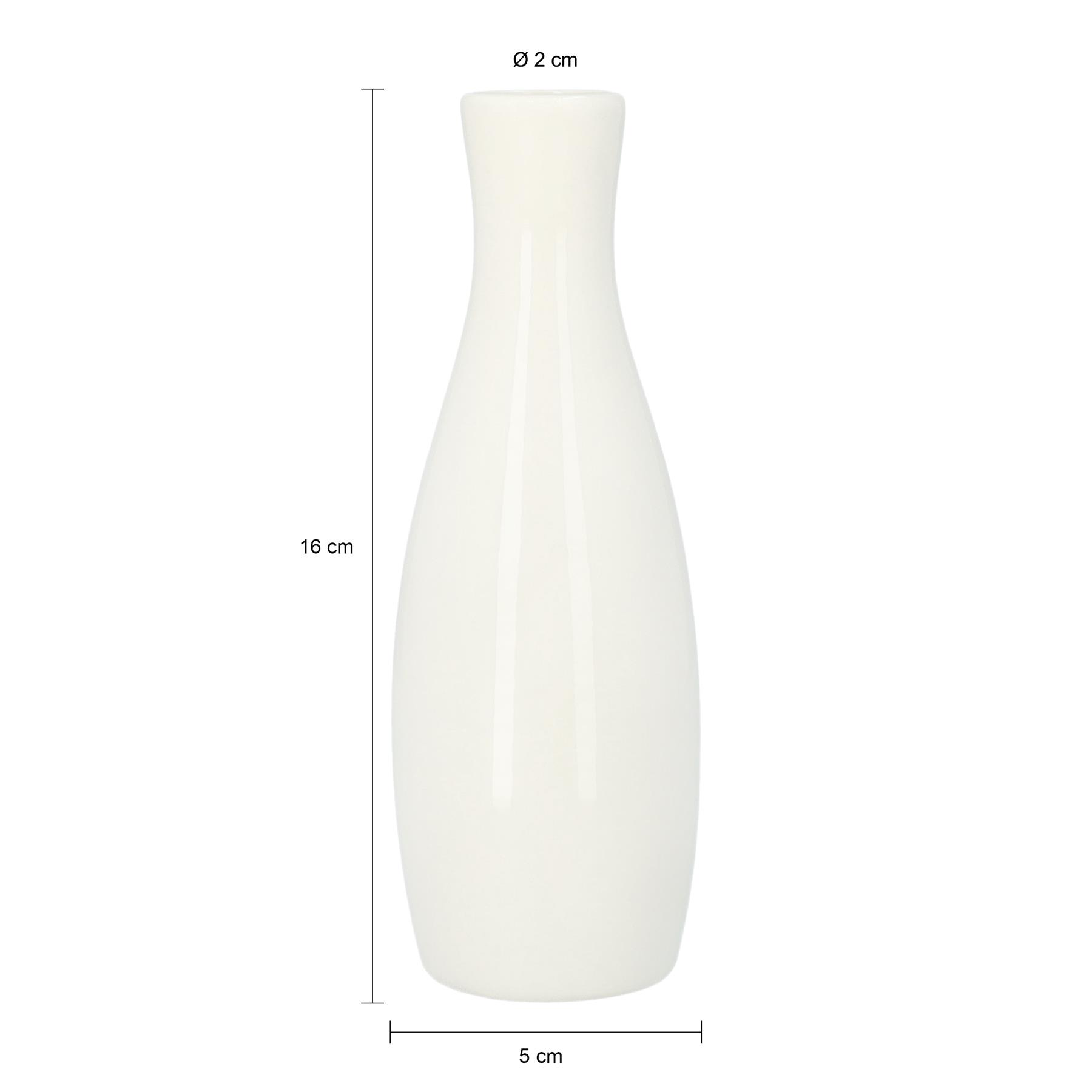 QUVIO Vaas - 16 cm - Wit - Keramisch