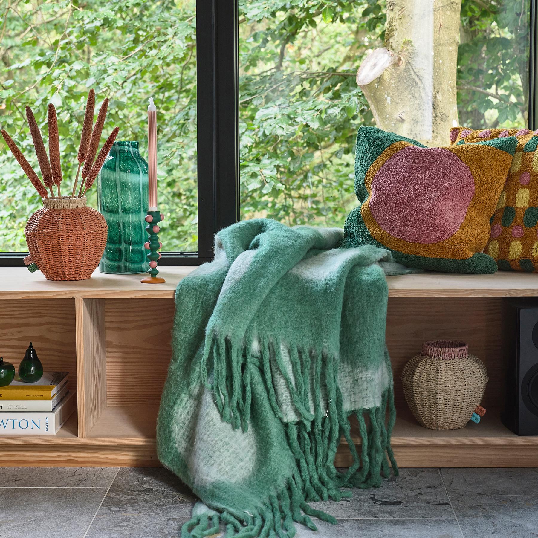 Villa Collection Styles Sierkussen 45 x 45 cm - Groen