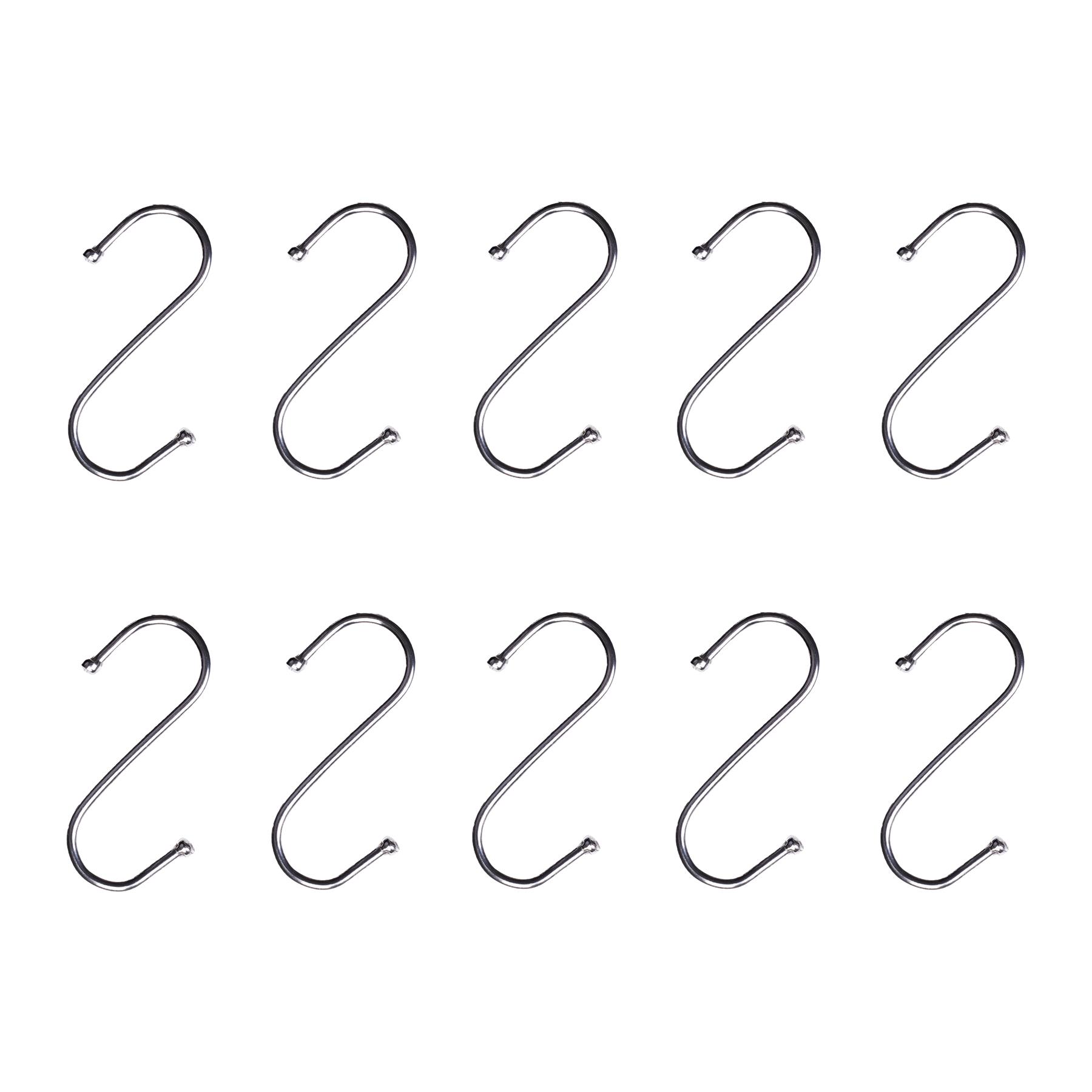 QUVIO Ophanghaken - RVS - zilver - S - 6,5 cm (h) - 10 stuks