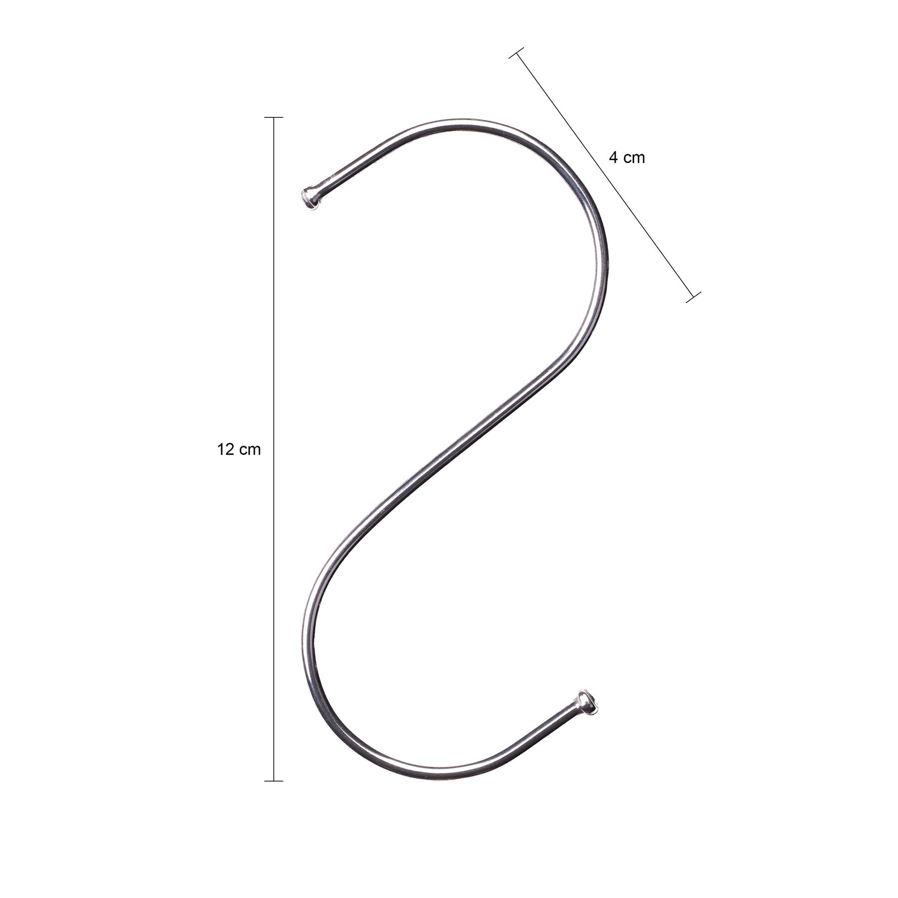 QUVIO Ophanghaken - RVS - Zilver - L - 12 cm (h) - 10 stuks