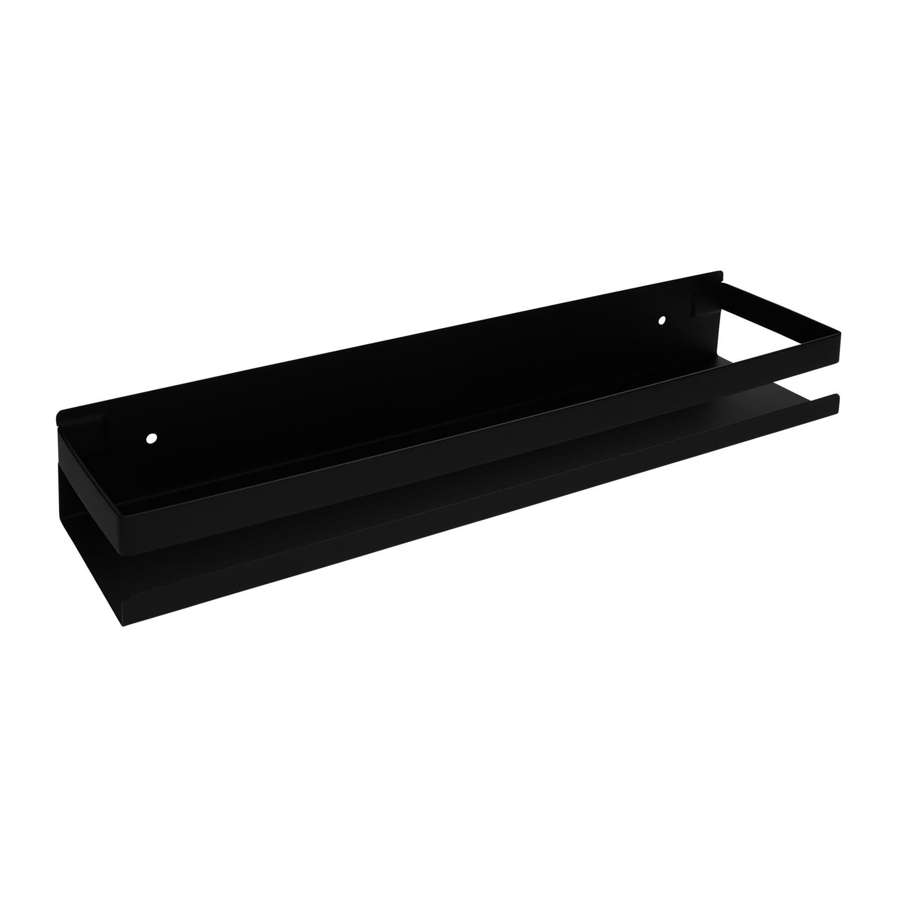 QUVIO Badkamerplank - 40 cm - Metaal - Zwart