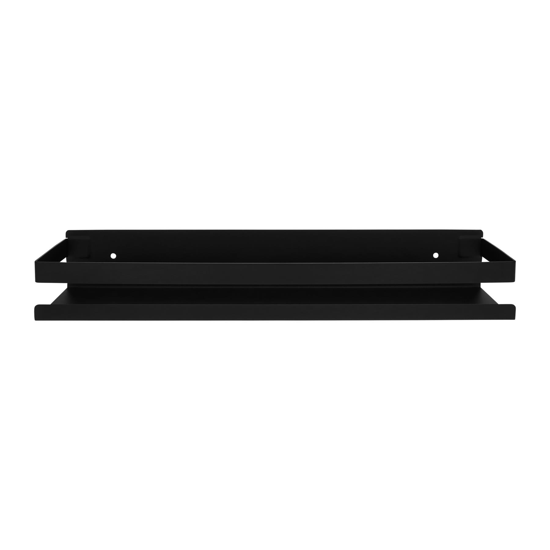 QUVIO Badkamerplank - 40 cm - Metaal - Zwart