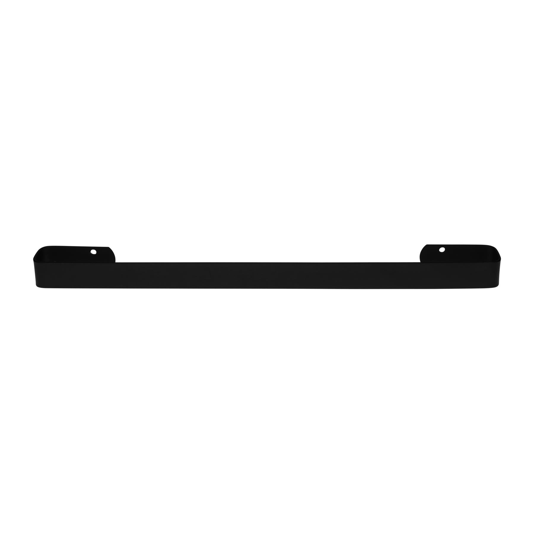 QUVIO Handdoekhouder hoekige smalle stang - Zwart - 40 cm