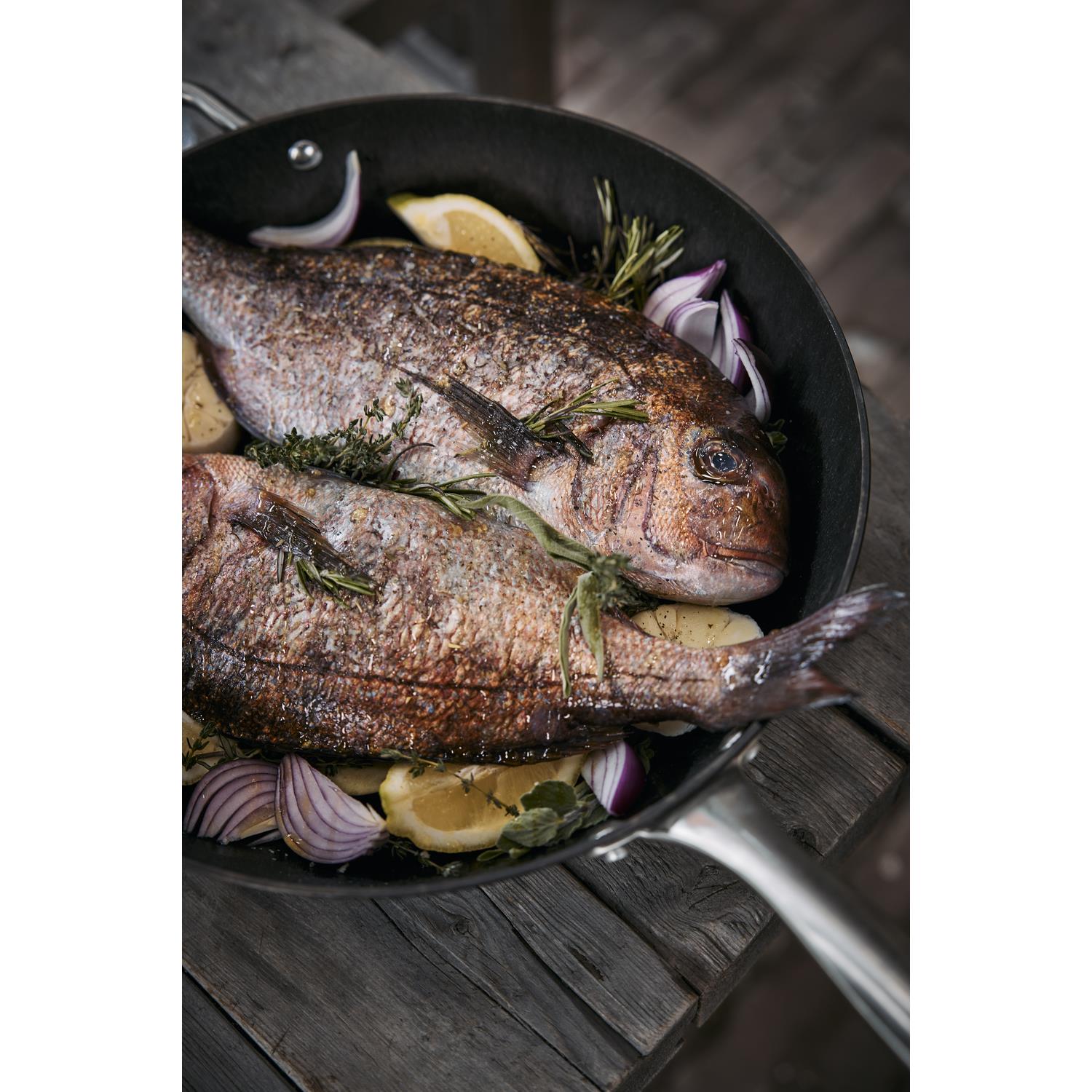 Skottsberg Wokpan Gietijzer 34 cm Cast Iron - alle warmtebronnen - Inductie