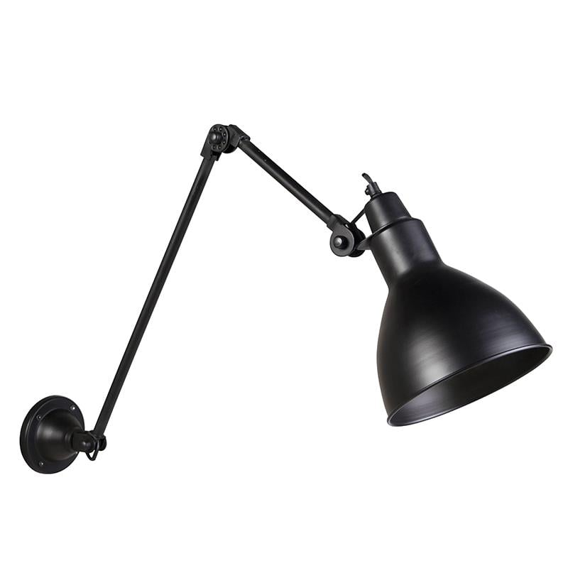 QAZQA Smart wandlamp zwart verstelbaar incl. Wifi A60 - Wye