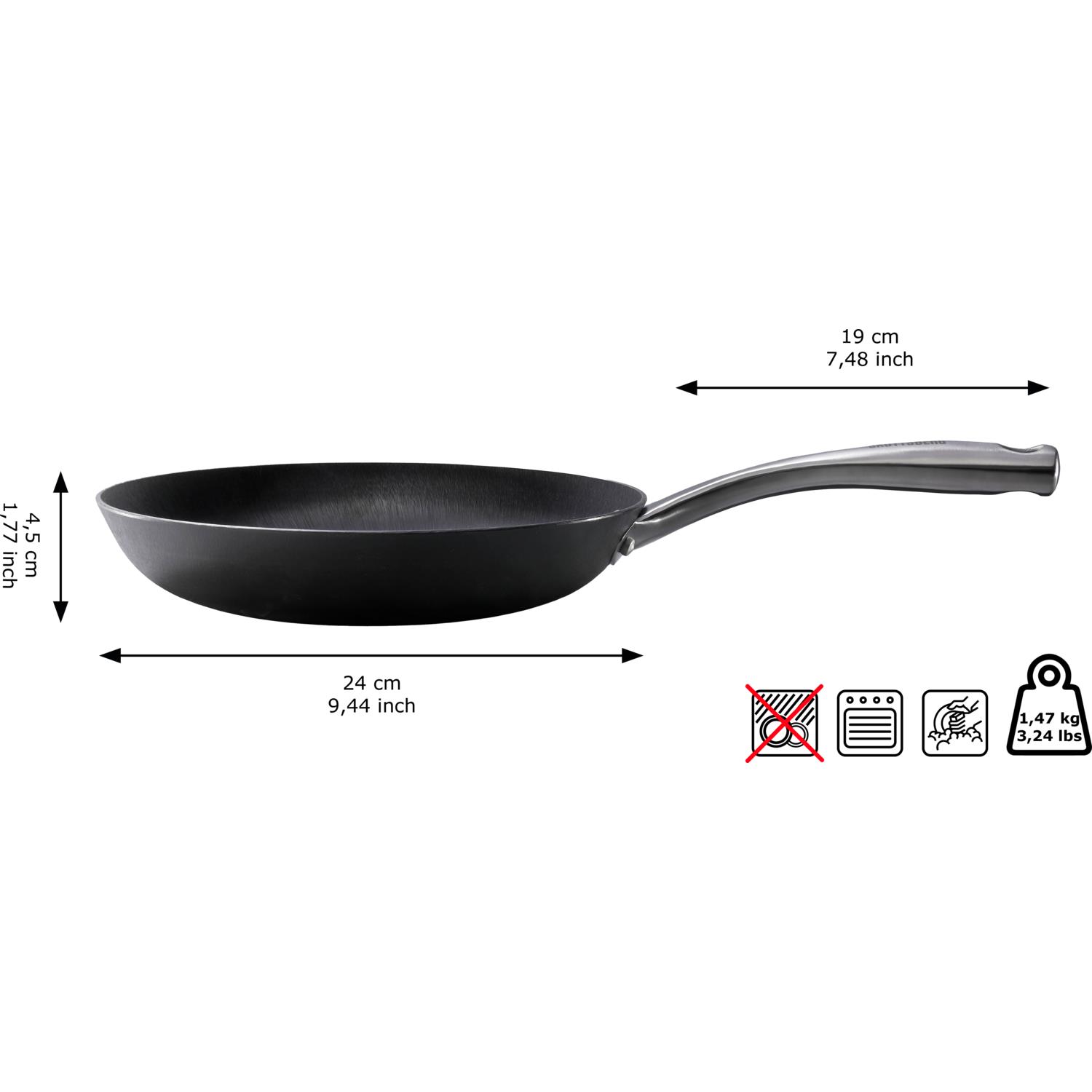 Skottsberg Koekenpan Gietijzer 24 cm Cast Iron - alle warmtebronnen - Inductie
