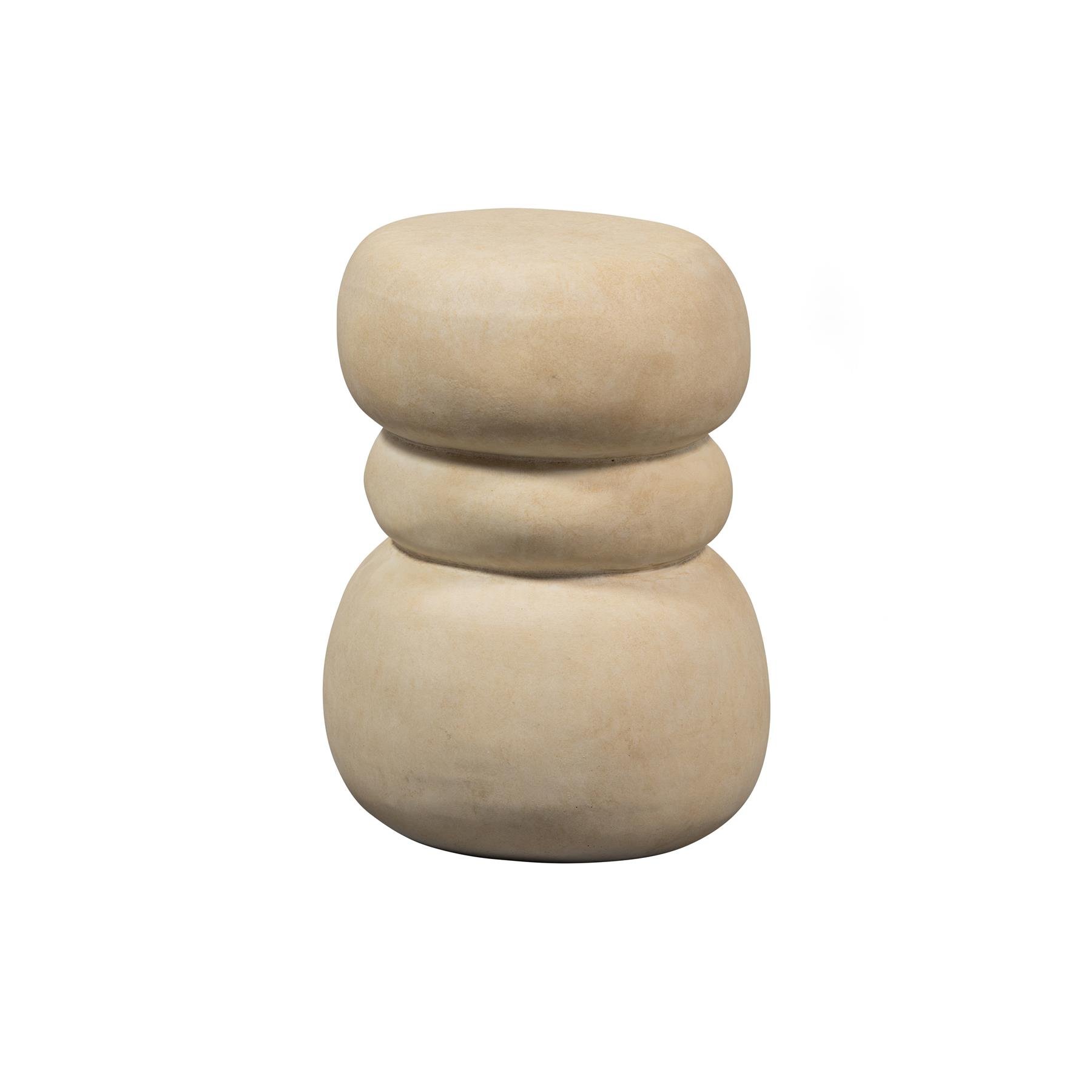 WOOOD Exclusive Bijzettafel Yvo - Fiber Clay - Naturel - 47x37x35
