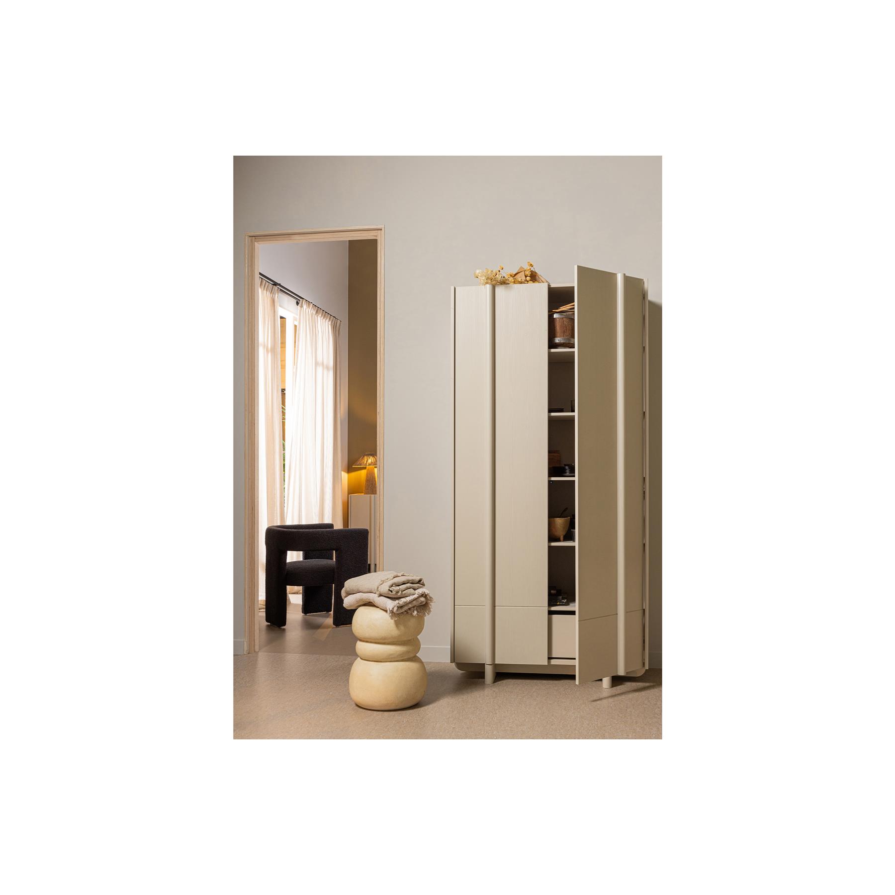 WOOOD Exclusive Bijzettafel Yvo - Fiber Clay - Naturel - 47x37x35