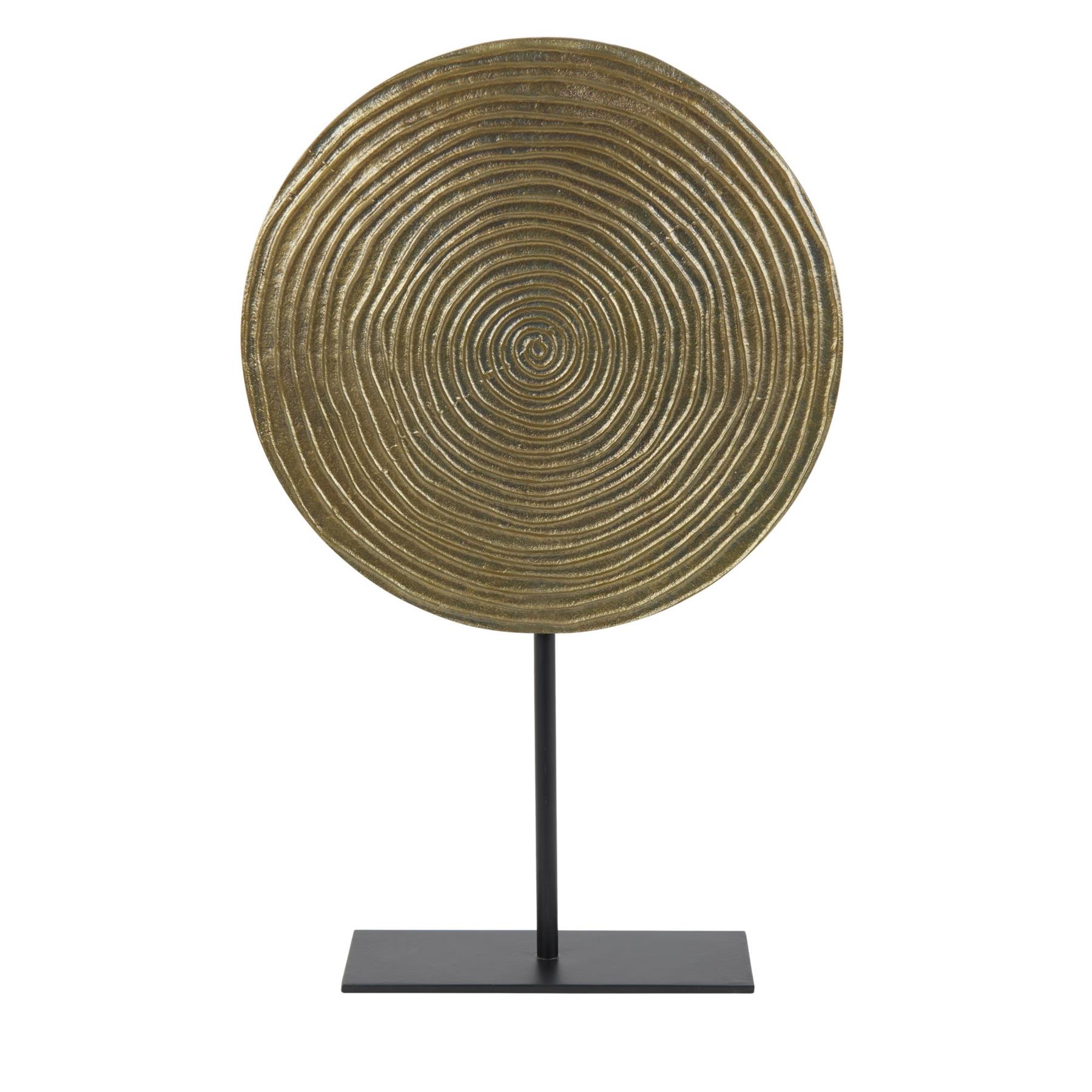 Ornament on base 35x10x56 cm RAWAS r ant brnz circle-mt blck
