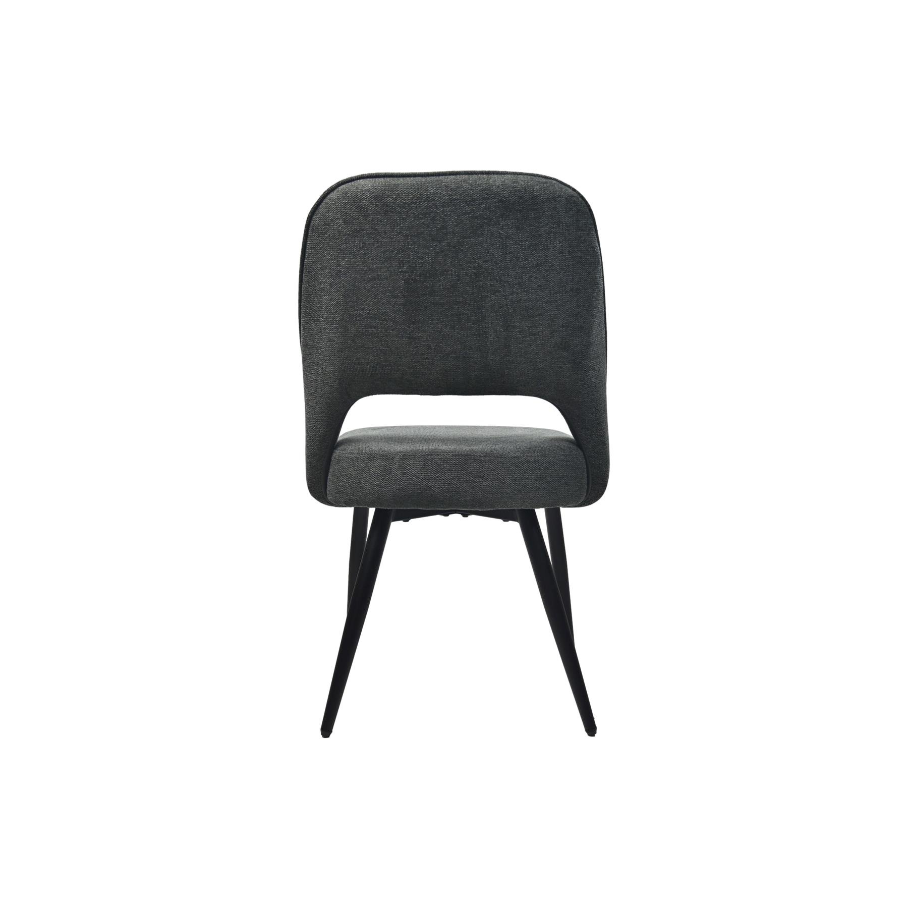 HSM - Eetkamerstoel Jenna - Set van 2 - 62x54x87 - Donker Grijs|zwart