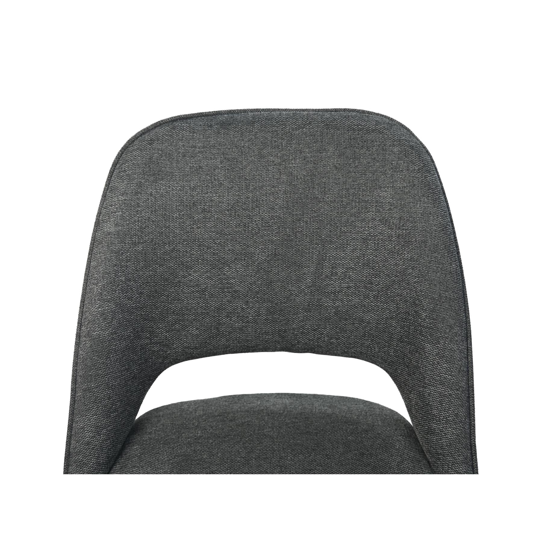 HSM - Eetkamerstoel Jenna - Set van 2 - 62x54x87 - Donker Grijs|zwart