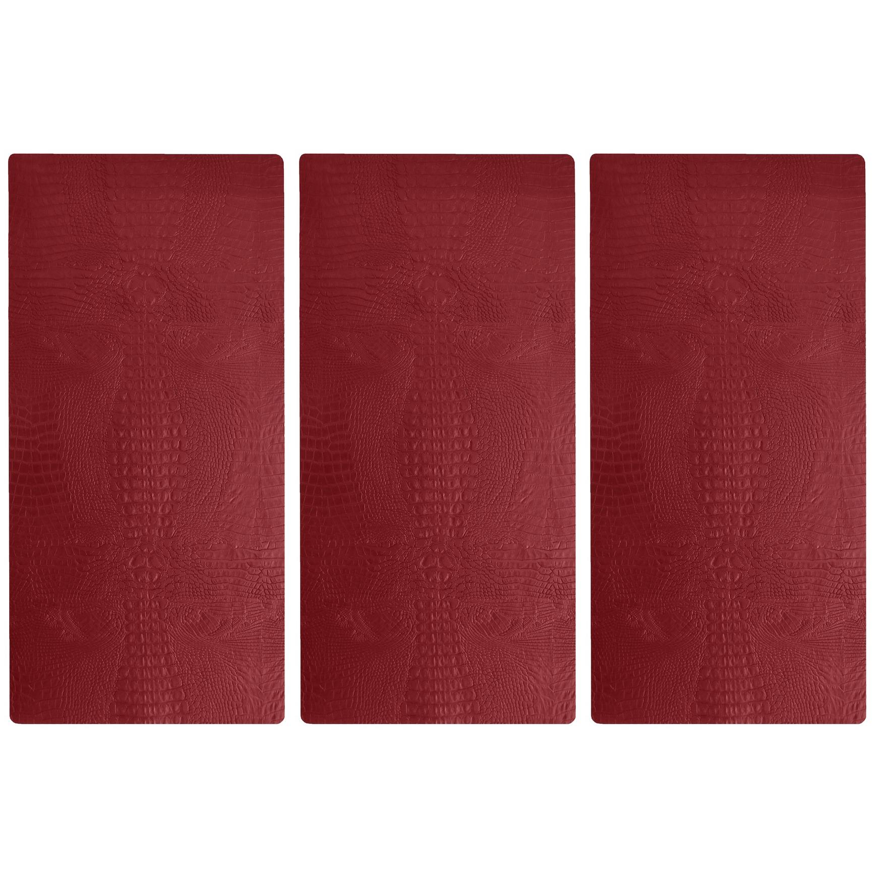 NOOBLU Tafelloper DUBL - Croco Ruby red -  95 cm,   set van 3