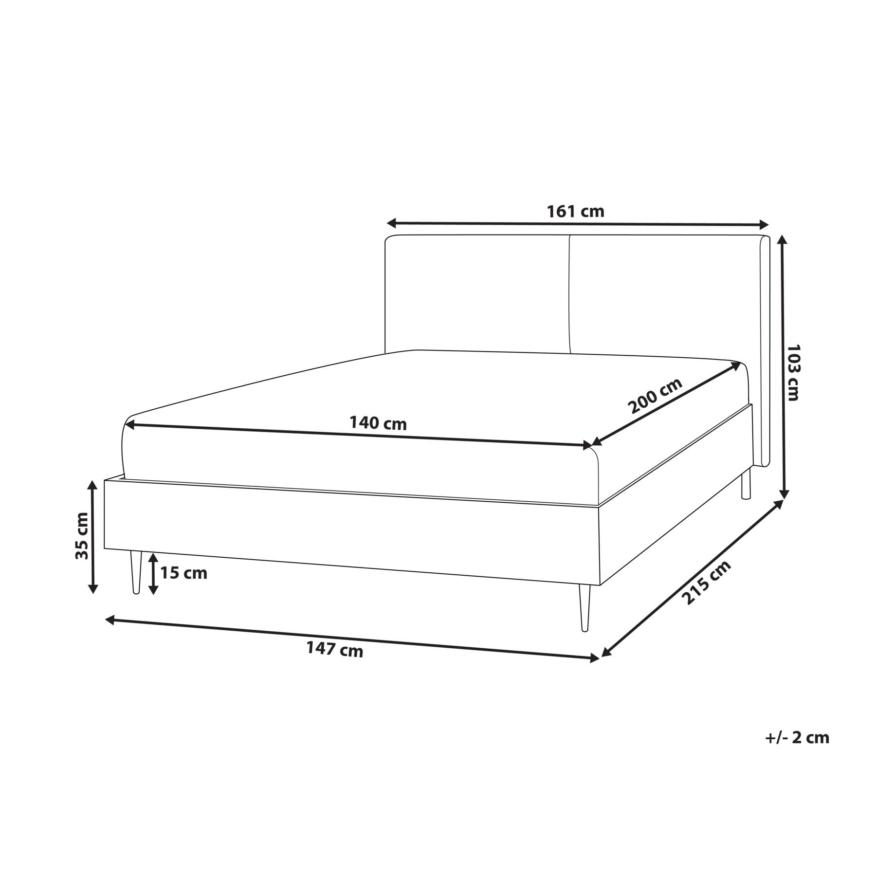 Beliani - LIMANTON - Bed - Goudbruin - 140 x 200 cm - Kunstleer