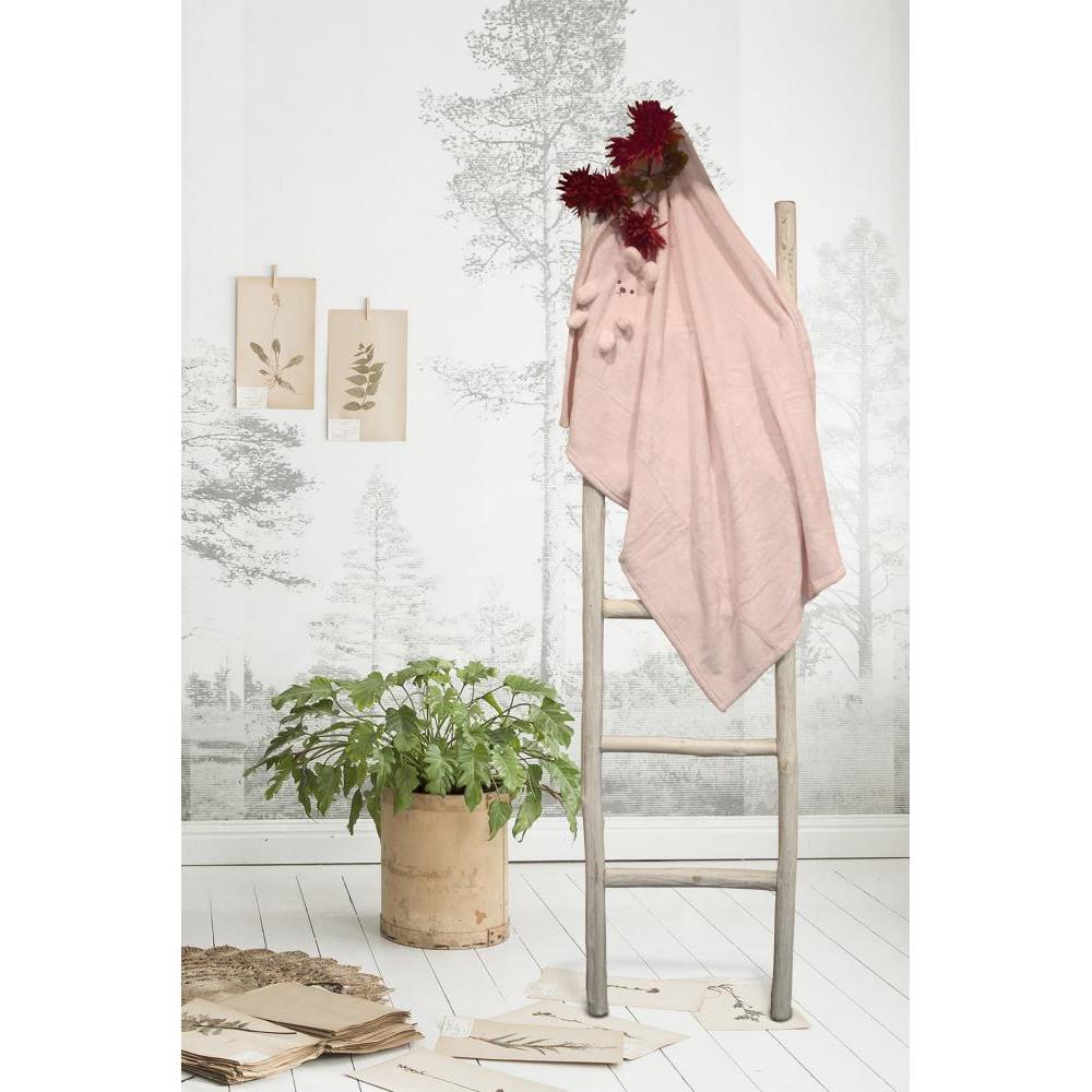 Elegance Baby|Kinder Flanel Fleece Knuffel Deken Konijn roze