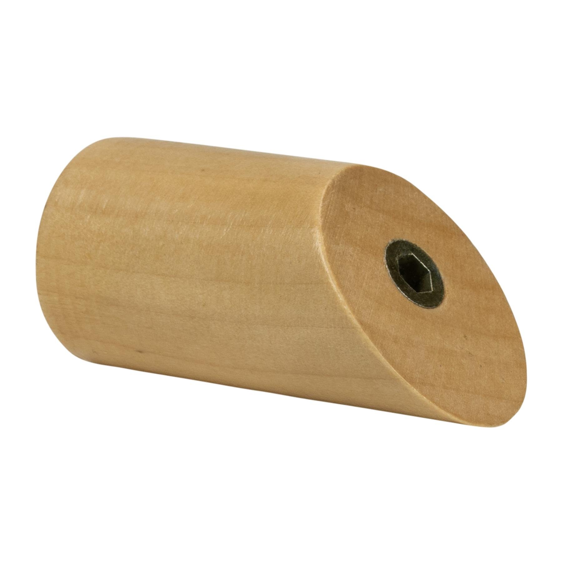 QUVIO Houten wand haakje - Licht bruin - S - Set van 2