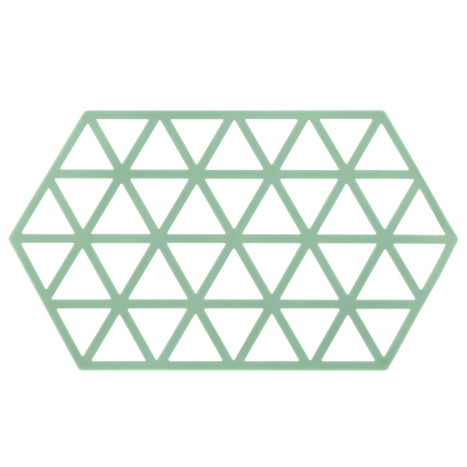 Krumble Siliconen pannenonderzetter Hexagon lang - Groen - Set van 4