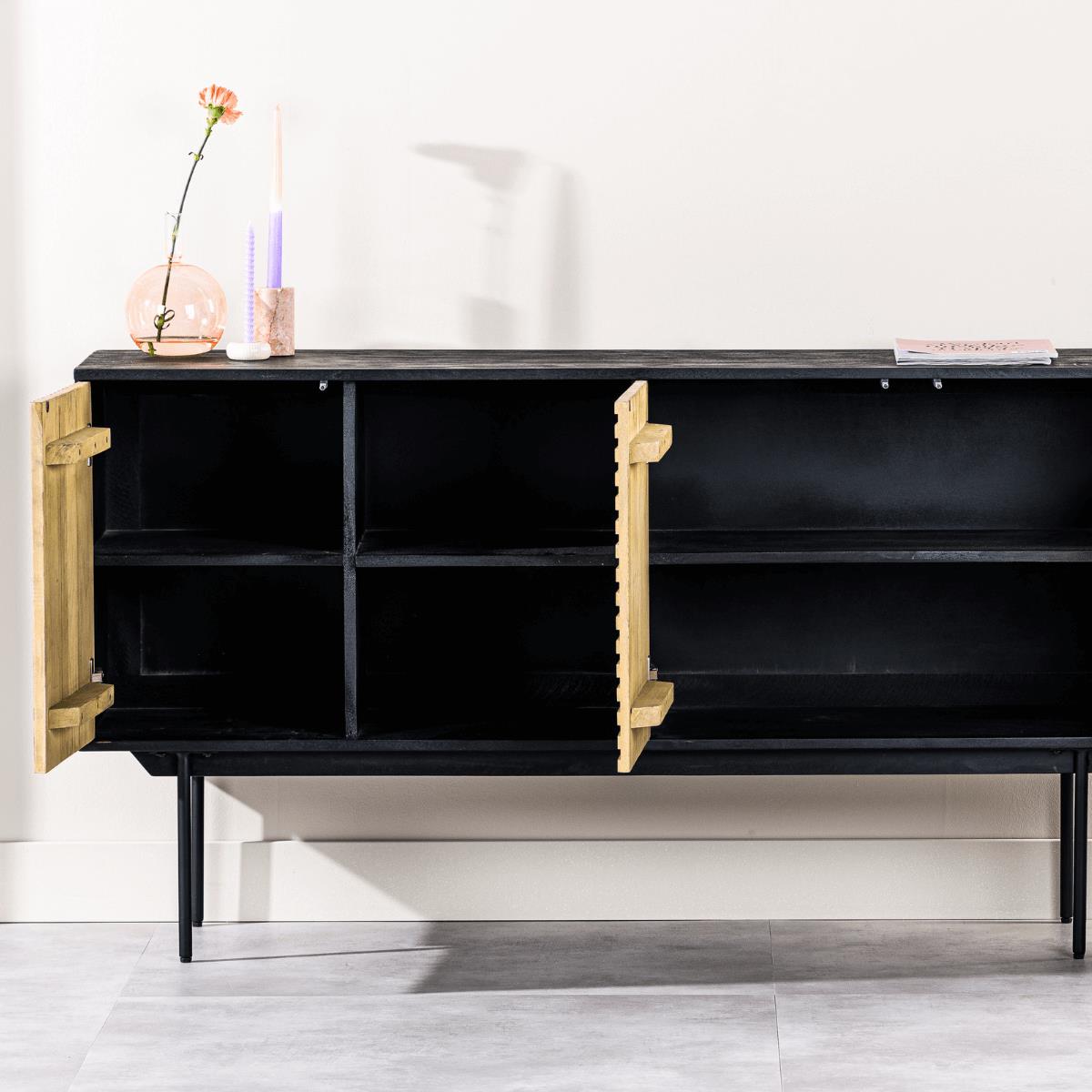 Vurna - Kaplan dressoir 160 cm mango naturel