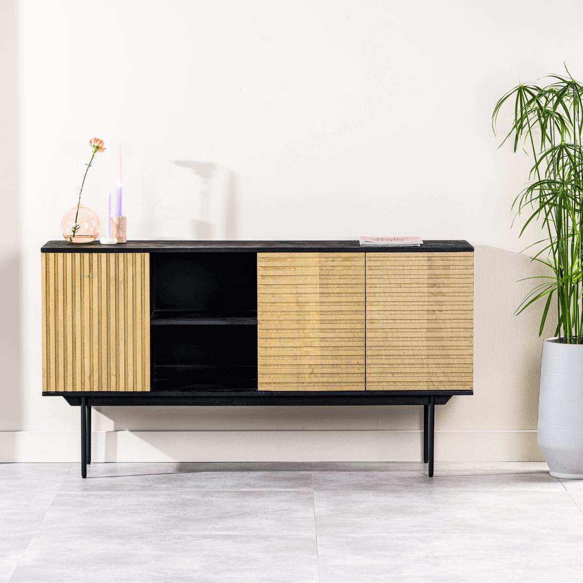 Vurna - Kaplan dressoir 160 cm mango naturel