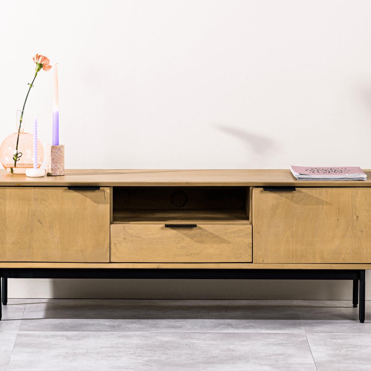 Vurna - Kapur tv-meubel 140 cm mango naturel