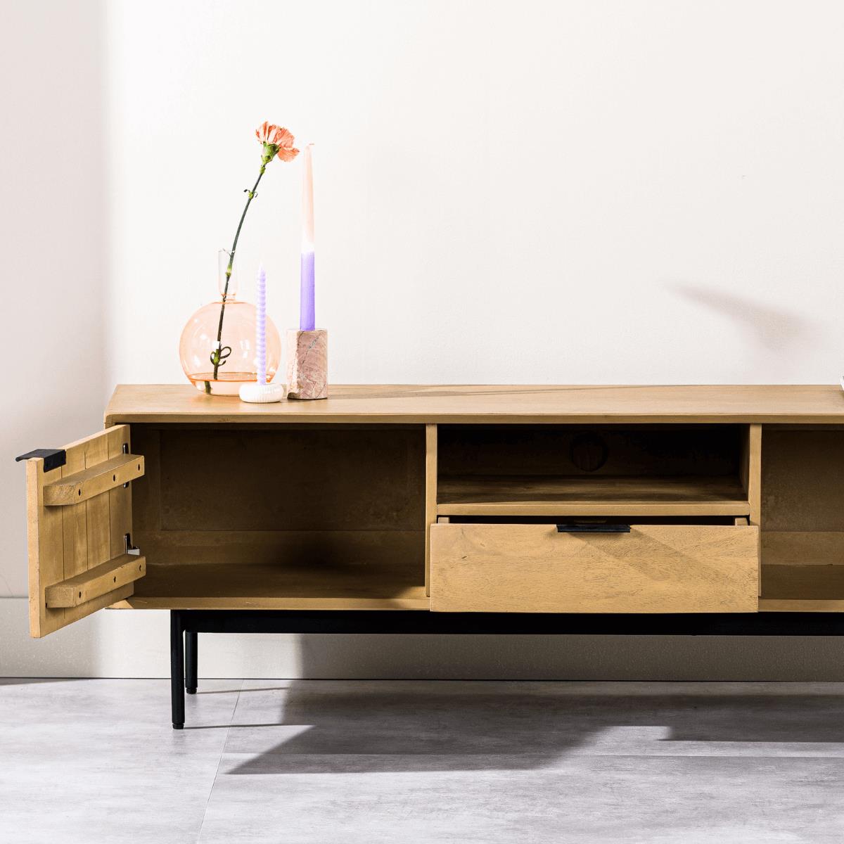 Vurna - Kapur tv-meubel 140 cm mango naturel