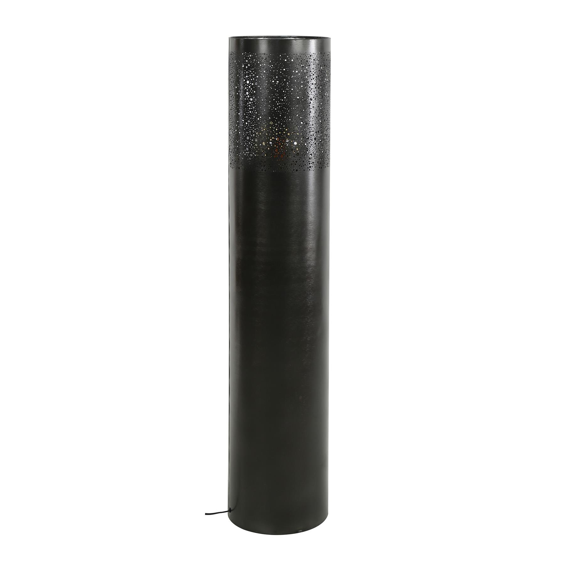 by fonQ  Hero Vloerlamp - 120 x Ø 25 cm - Zwart/Nikkel