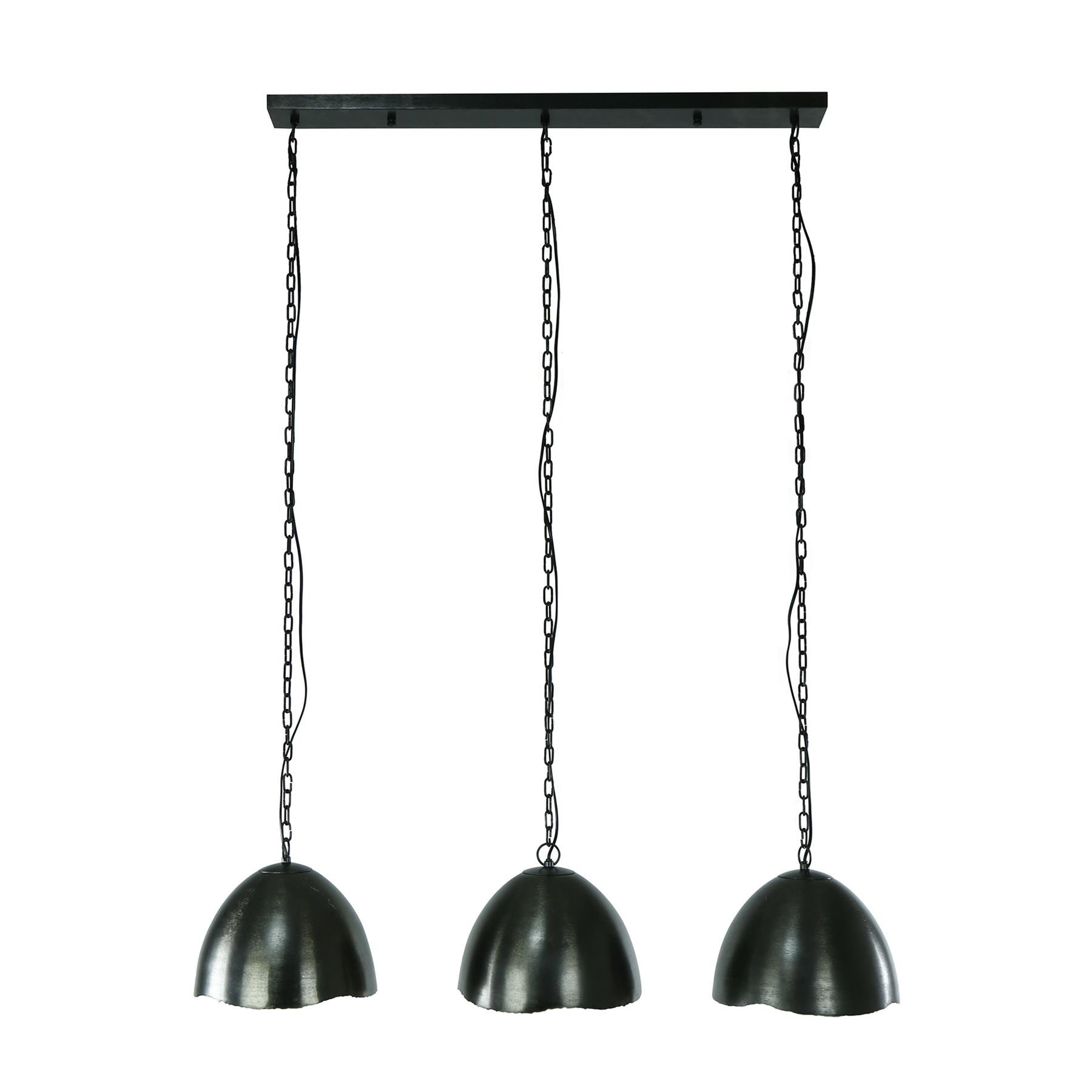 by fonQ  Logan Hanglamp 3-lichts - Zwart/Nikkel