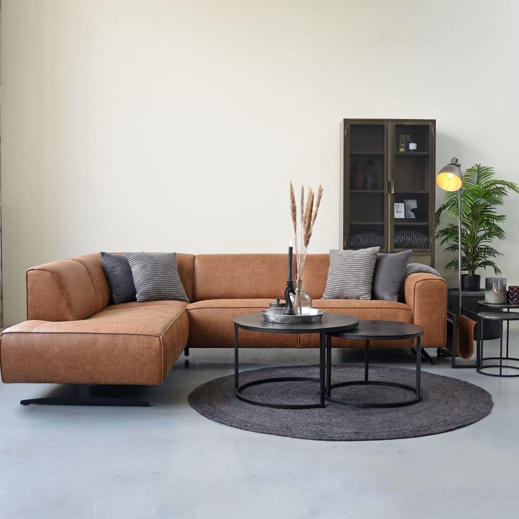 LABEL51 - Magazinehouder - Cognac Leder - Zwart Metaal