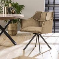 AnLi Style Armstoel raster draaibaar - champagne velours