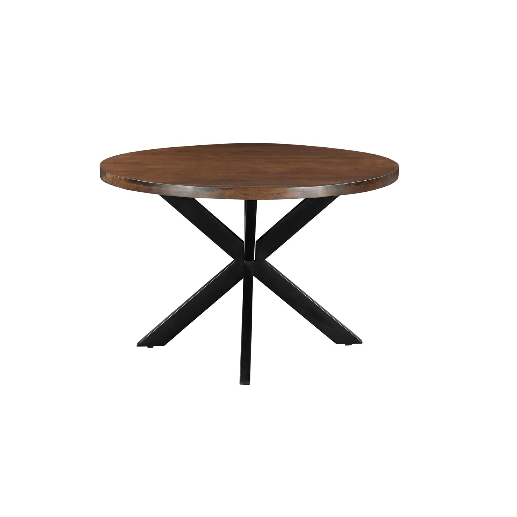 Livingfurn - Eetkamertafel Jesper Round Brown 120cm - Mangohout