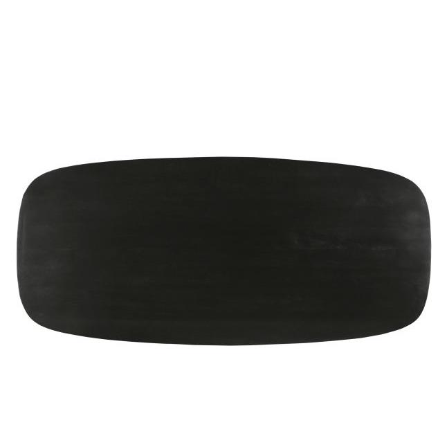 Livingfurn - Eetkamertafel Jesper Danish Oval Black 180cm - Mangohout